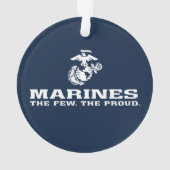 USMC Die wenigen, die das Logo Stack - Weiß Ornament (Rückseite)