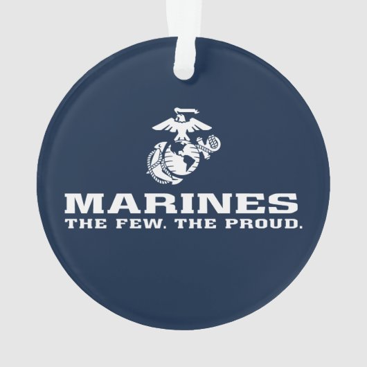 USMC Die wenigen, die das Logo Stack - Weiß Ornament (Rückseite)