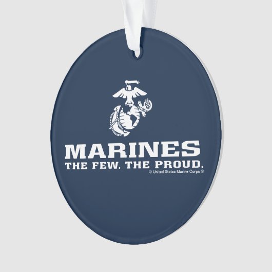 USMC Die wenigen, die das Logo Stack - Weiß Ornament (Vorderseite)