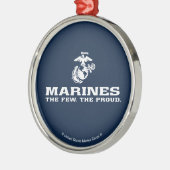 USMC Die wenigen, die das Logo Stack - Weiß Ornament Aus Metall (Links)