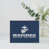 USMC Die wenigen, die das Logo Stack - Weiß Postkarte (Stehend Vorderseite)