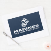 USMC Die wenigen, die das Logo Stack - Weiß Rechteckiger Aufkleber (Umschlag)