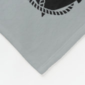 USMC "Die wenigen, die stolz" gestapelte schwarze Fleecedecke (Ecke)