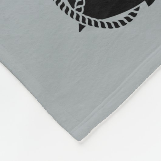 USMC "Die wenigen, die stolz" gestapelte schwarze  Fleecedecke (Ecke)