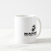 USMC "Die wenigen, die stolz" gestapelte schwarze Kaffeetasse (VorderseiteRechts)