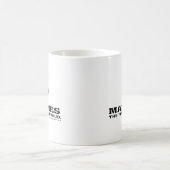 USMC "Die wenigen, die stolz" gestapelte schwarze Kaffeetasse (Mittel)