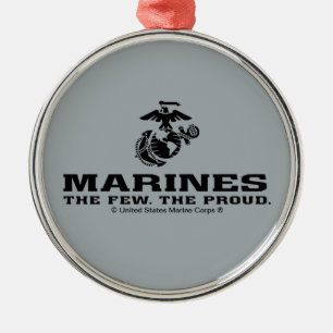 USMC "Die wenigen, die stolz" gestapelte schwarze Ornament Aus Metall