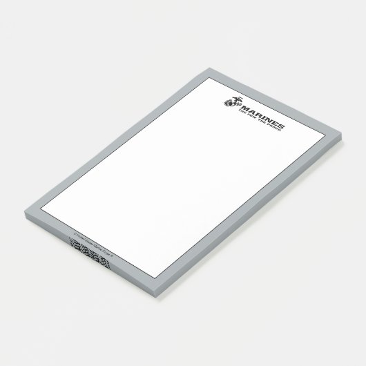 USMC "Die wenigen, die stolz" gestapelte schwarze  Post-it Klebezettel (angewinkelt)