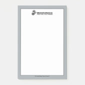 USMC "Die wenigen, die stolz" gestapelte schwarze  Post-it Klebezettel (Vorderseite)