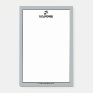 USMC "Die wenigen, die stolz" gestapelte schwarze  Post-it Klebezettel