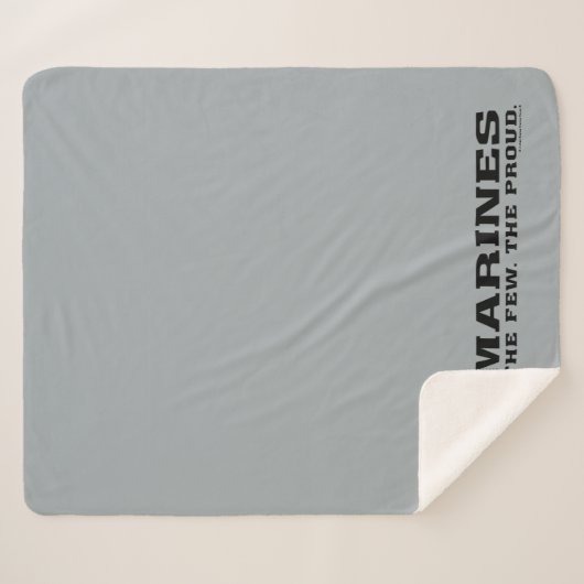 USMC "Die wenigen, die stolz" gestapelte schwarze  Sherpadecke (Vorderseite (Horizontal))