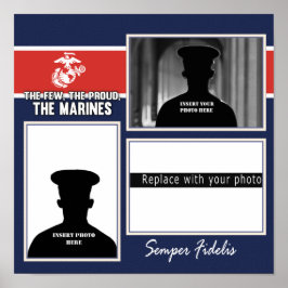 USMC die wenigen Proud-Fotokollagen Poster