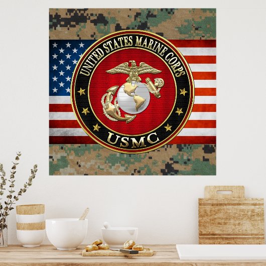 USMC EGA [Special Edition] [3D] Poster (Küche)