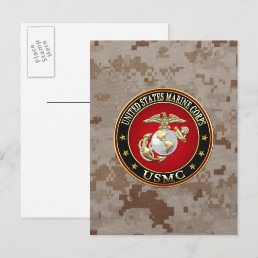 USMC EGA [Special Edition] [3D] Postkarte (Vorne/Hinten)