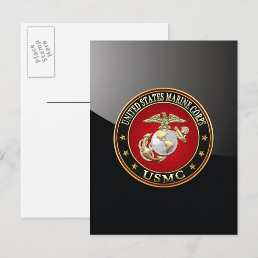 USMC EGA [Special Edition] [3D] Postkarte (Vorne/Hinten)