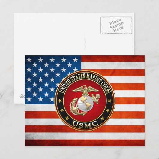 USMC EGA [Special Edition] [3D] Postkarte (Vorne/Hinten)