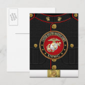 USMC EGA [Special Edition] [3D] Postkarte (Vorne/Hinten)