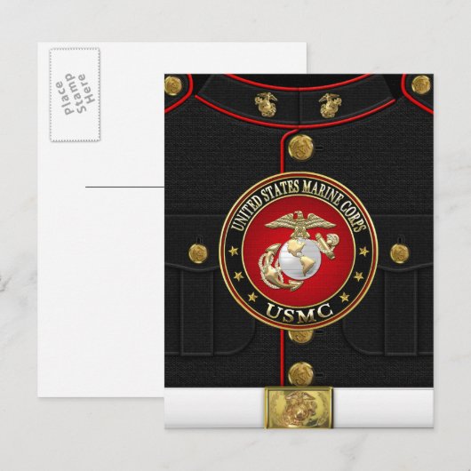 USMC EGA [Special Edition] [3D] Postkarte (Vorne/Hinten)