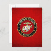 USMC EGA [Special Edition] [3D] Postkarte (Vorne/Hinten)