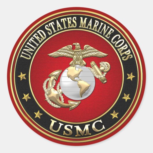 USMC EGA [Special Edition] [3D] Runder Aufkleber (Vorderseite)