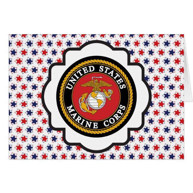 USMC Emblem mit roten weißen und blauen Sternen (Vorderseite (Horizontal))