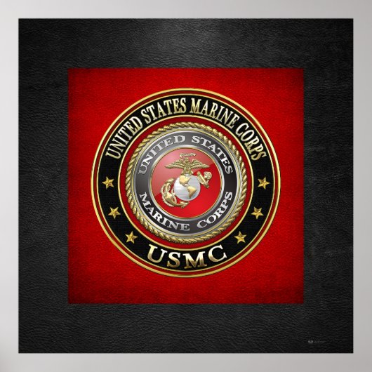USMC-Emblem [Special Edition] [3D] Poster (Vorne)