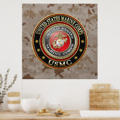 USMC-Emblem [Special Edition] [3D] Poster (Küche)