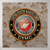 USMC-Emblem [Special Edition] [3D] Poster (Vorne)