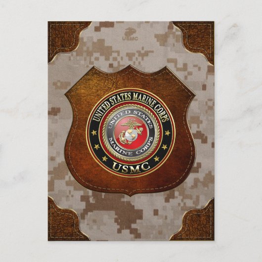 USMC-Emblem [Special Edition] [3D] Postkarte (Vorderseite)