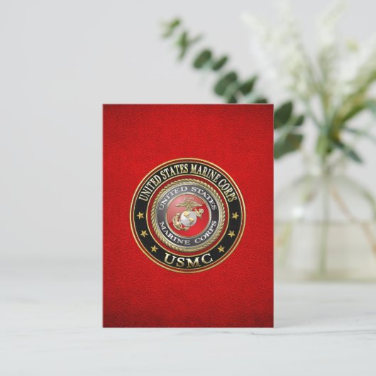USMC-Emblem [Special Edition] [3D] Postkarte (Stehend Vorderseite)