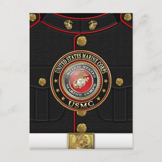 USMC-Emblem [Special Edition] [3D] Postkarte (Vorderseite)