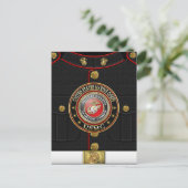 USMC-Emblem [Special Edition] [3D] Postkarte (Stehend Vorderseite)