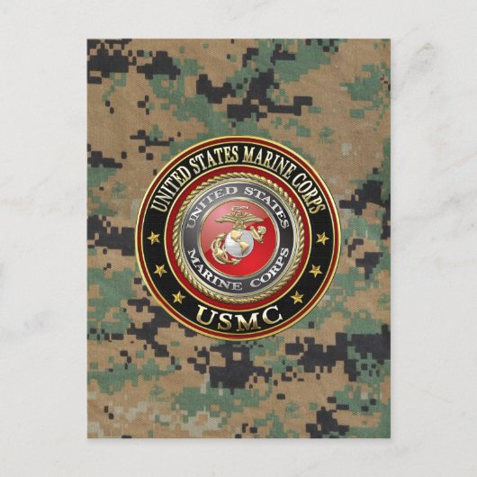 USMC-Emblem [Special Edition] [3D] Postkarte (Vorderseite)