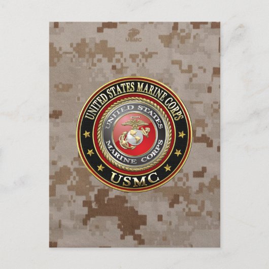 USMC-Emblem [Special Edition] [3D] Postkarte (Vorderseite)