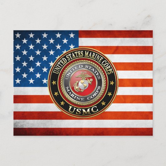 USMC-Emblem [Special Edition] [3D] Postkarte (Vorderseite)