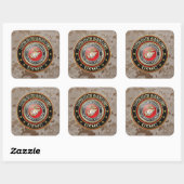 USMC-Emblem [Special Edition] [3D] Quadratischer Aufkleber (Blatt)