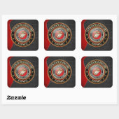 USMC-Emblem [Special Edition] [3D] Quadratischer Aufkleber (Blatt)