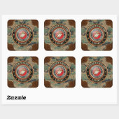 USMC-Emblem [Special Edition] [3D] Quadratischer Aufkleber (Blatt)