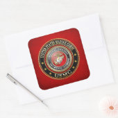 USMC-Emblem [Special Edition] [3D] Quadratischer Aufkleber (Umschlag)