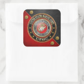 USMC-Emblem [Special Edition] [3D] Quadratischer Aufkleber (Tasche)