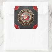 USMC-Emblem [Special Edition] [3D] Quadratischer Aufkleber (Tasche)