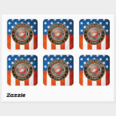 USMC-Emblem [Special Edition] [3D] Quadratischer Aufkleber (Blatt)