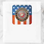 USMC-Emblem [Special Edition] [3D] Quadratischer Aufkleber (Tasche)