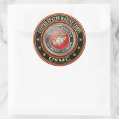 USMC-Emblem [Special Edition] [3D] Runder Aufkleber (Tasche)