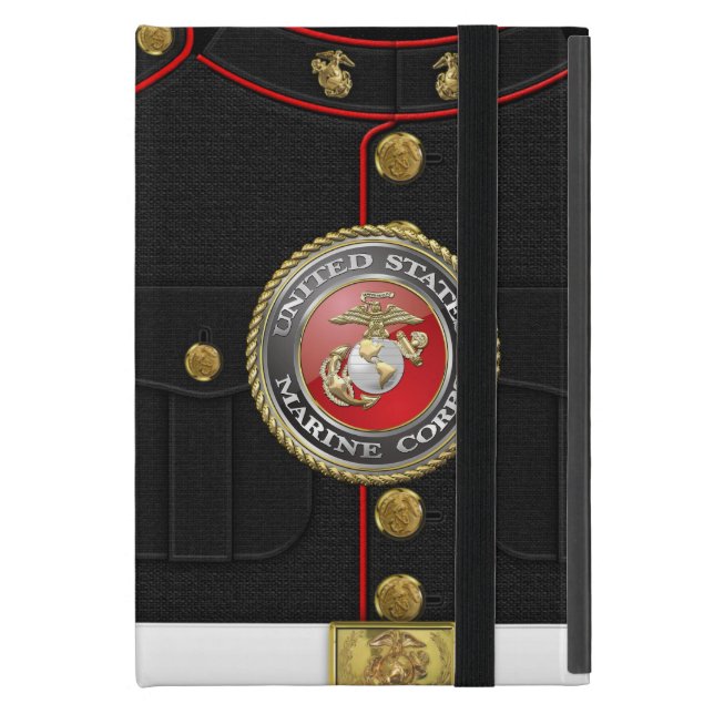Usmc-Emblem u. Uniform [3D] iPad Mini Etui (Vorderseite Geschlossen)