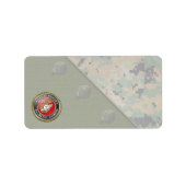 USMC-Emblem und Uniform [3D] Adressaufkleber (Vorne)