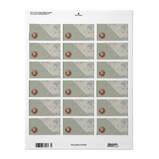 USMC-Emblem und Uniform [3D] Adressaufkleber (Vorne)