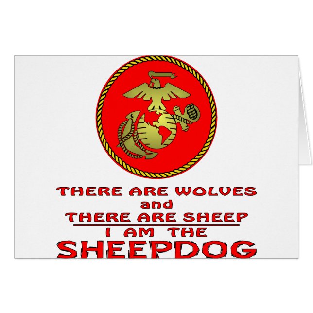 USMC Es gibt Wölfe und Schafe (Vorderseite (Horizontal))