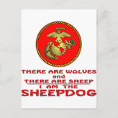 USMC Es gibt Wölfe und Schafe Postkarte (Vorderseite)