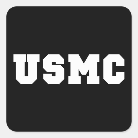 USMC [fett gedruckt] Quadratischer Aufkleber (Vorderseite)